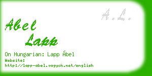 abel lapp business card